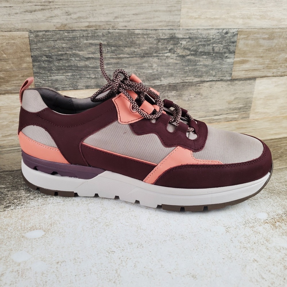 Rockport Pulse Tech Womens Work Shoes Sz 12 M Merlot Leather Comp Toe Sneakers